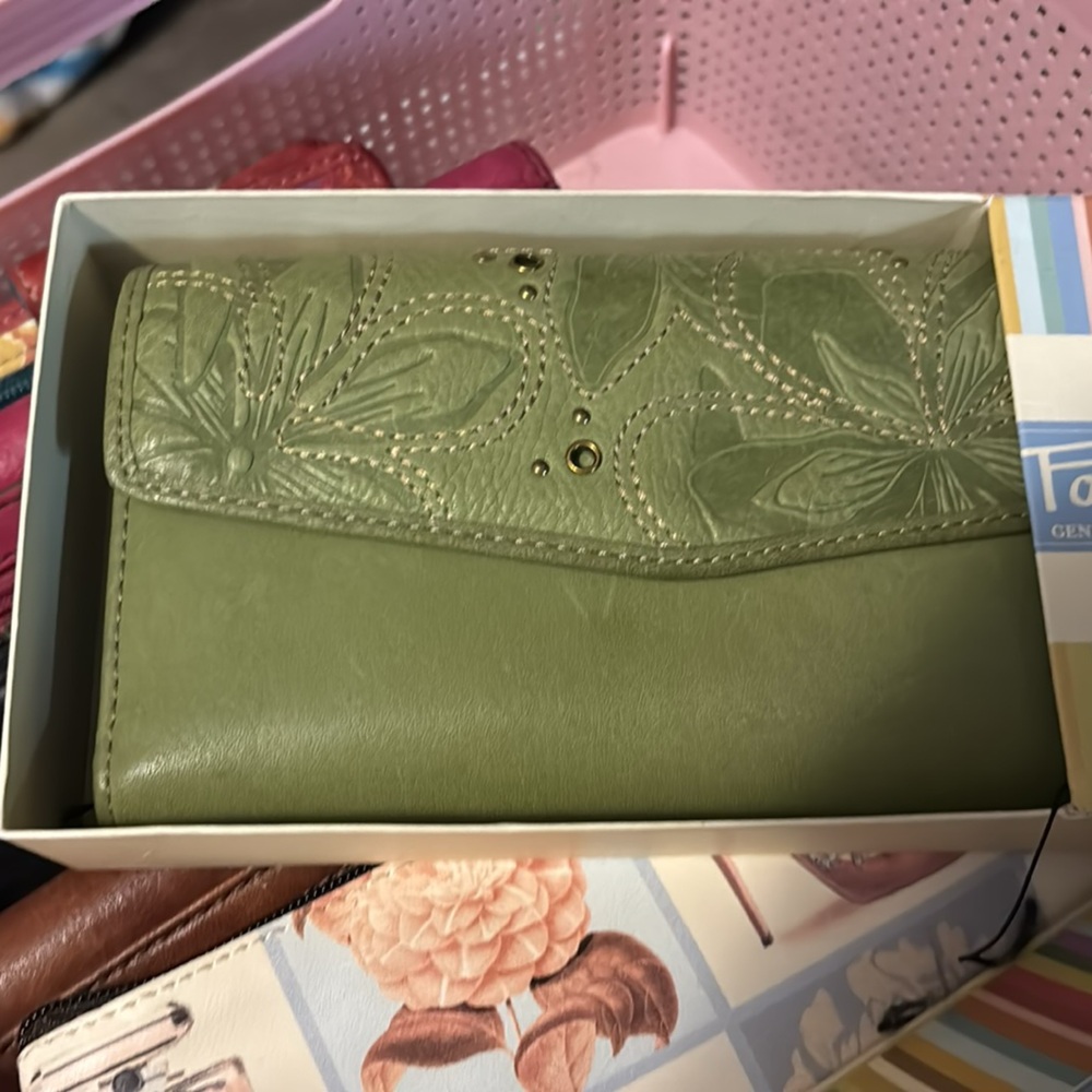 Fossil Olive Embossed Women's Wallet